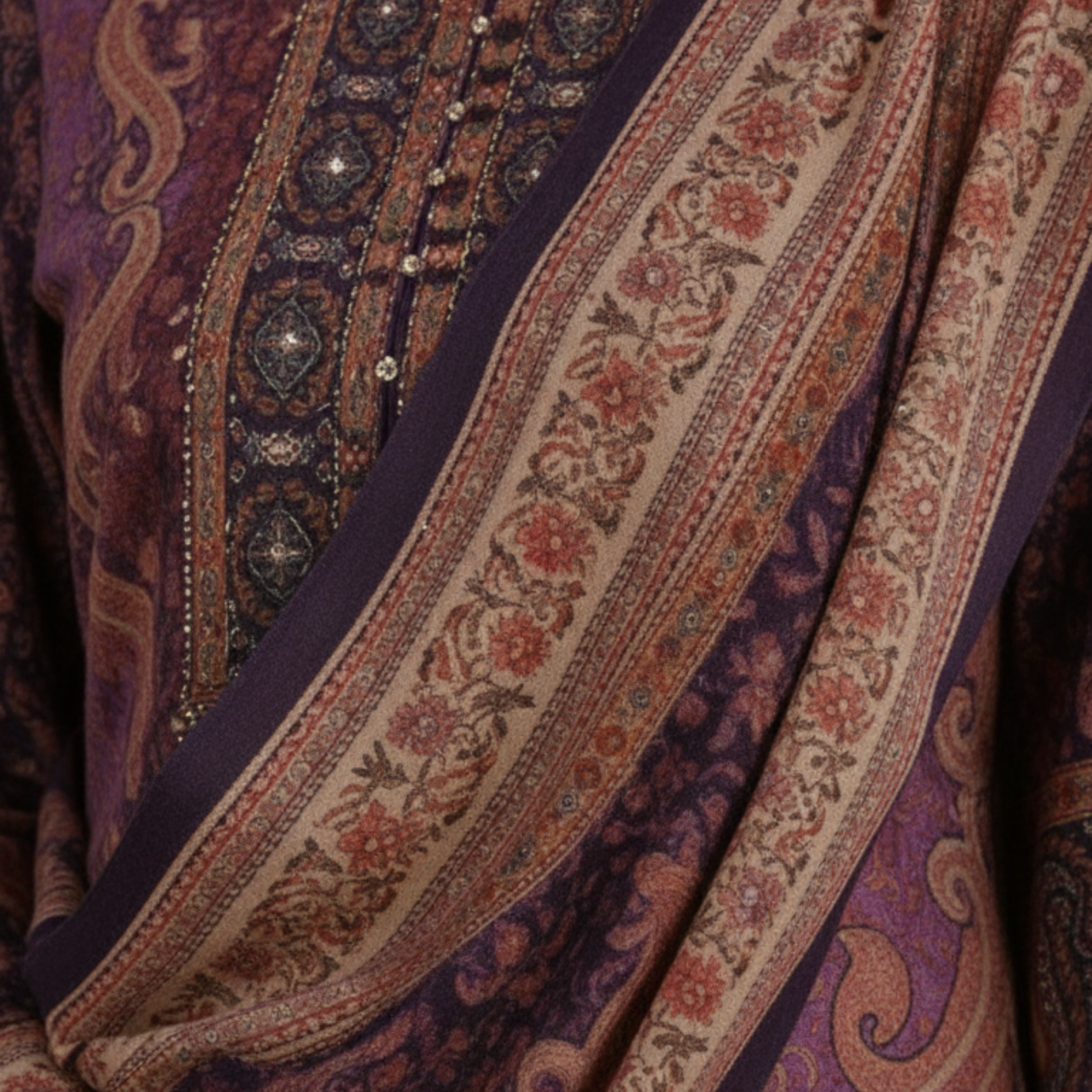 Luxurious Kashmiri Pashmina Style Woolen Velvet Kurta Set - KS0021