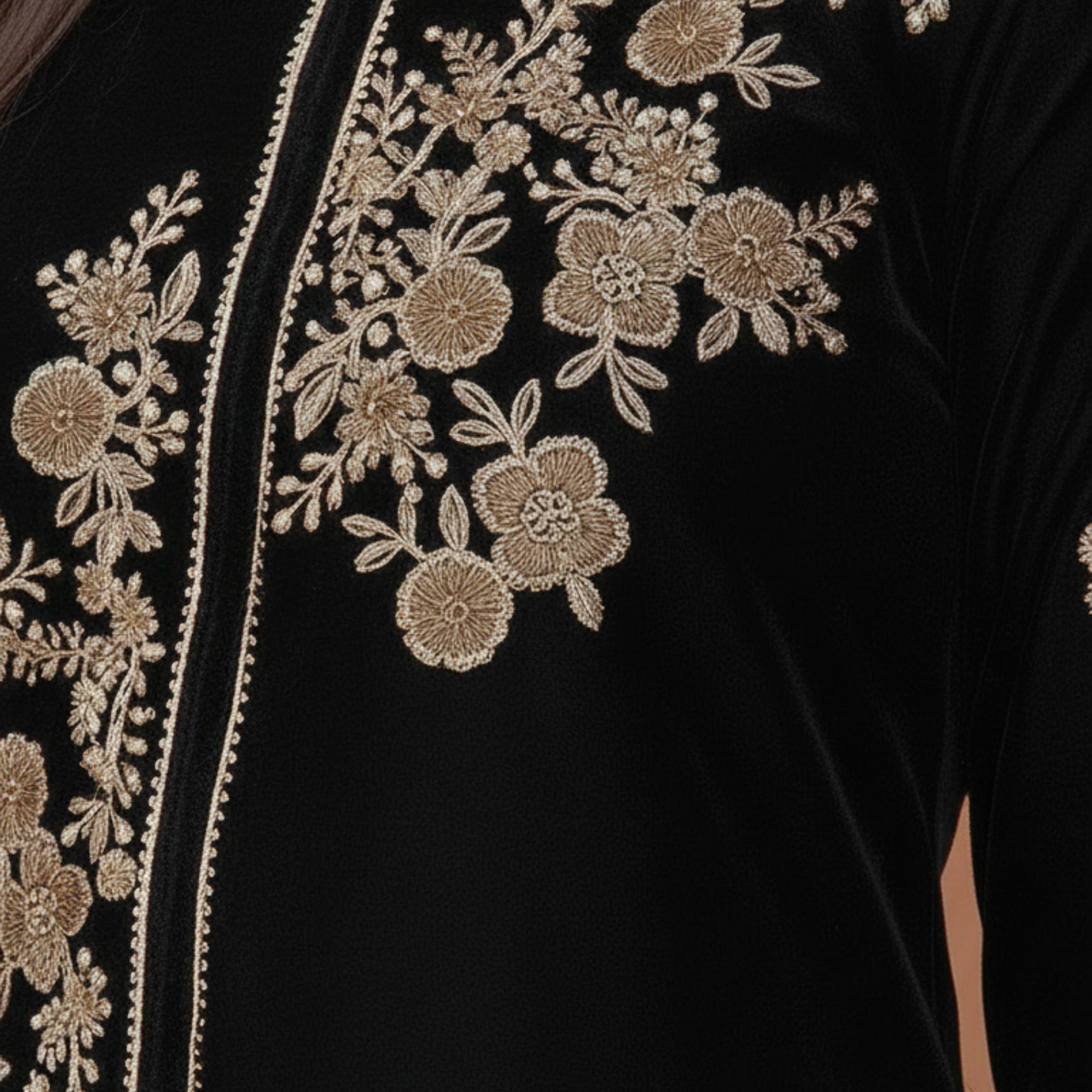 Luxurious Kashmiri Pashmina Style Woolen Velvet Kurta Set - KS0024